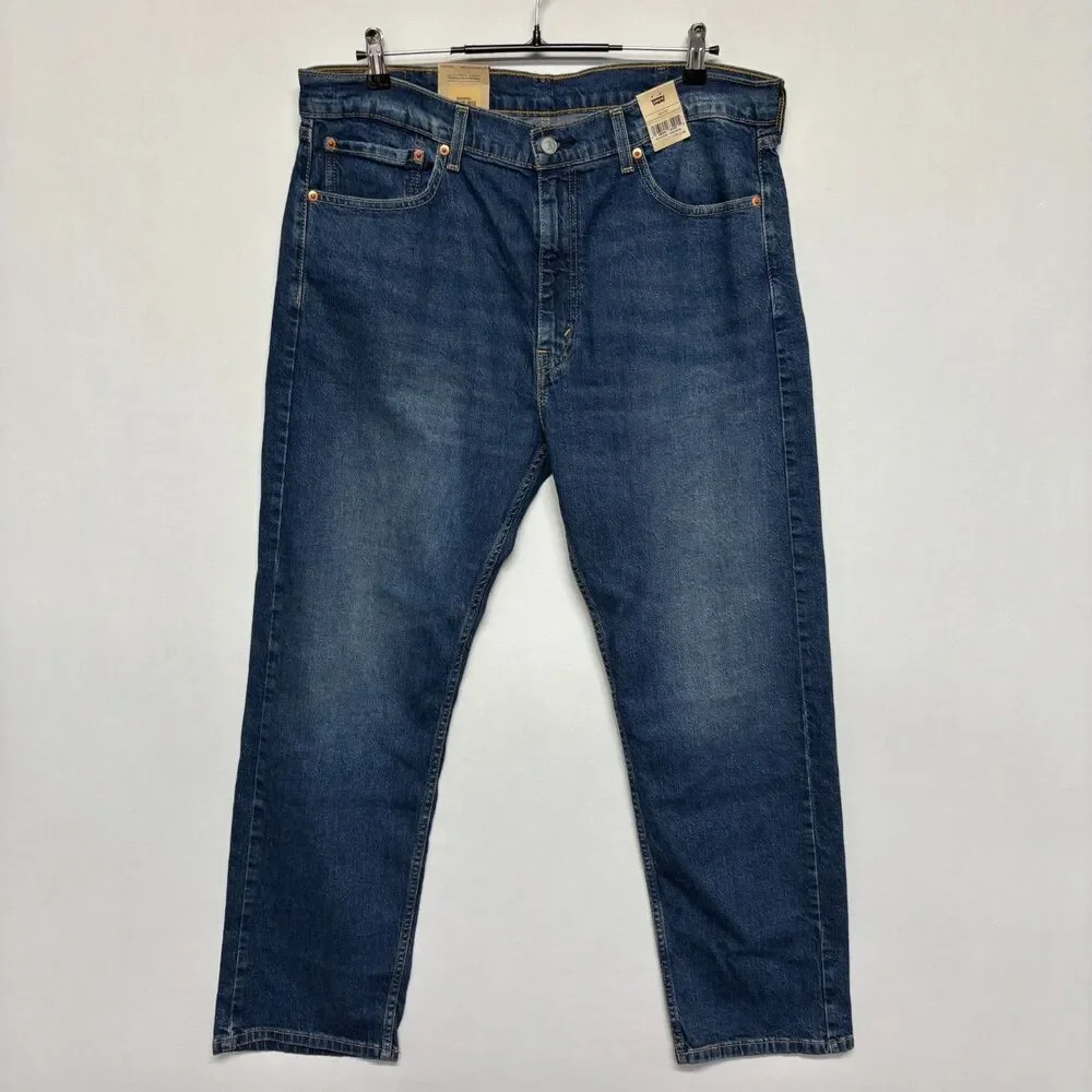 NWT Levi's 505 Regular Straight Jeans Men Size 38x30 Blue Denim C131 -11